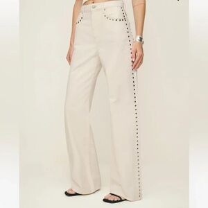 Reformation Studded Cary Jeans white size 29